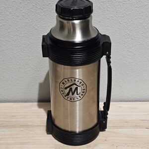 Vintage Marlboro Country Store Thermos Stainless Steel 1.1 Quart